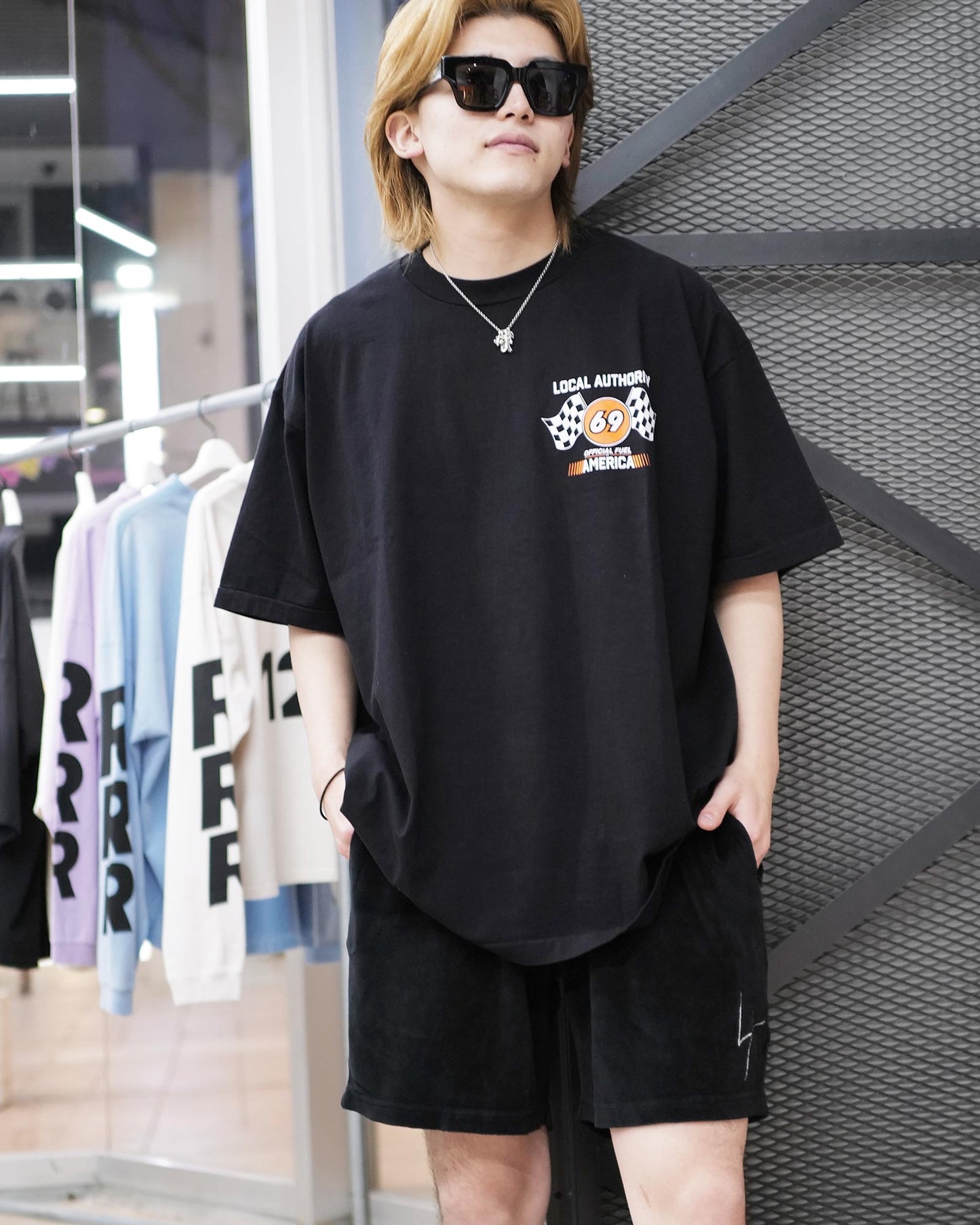 ローカルオーソリティ/MISCHIEF INFERNO SHOP TEE/Tシャツ/BLACK