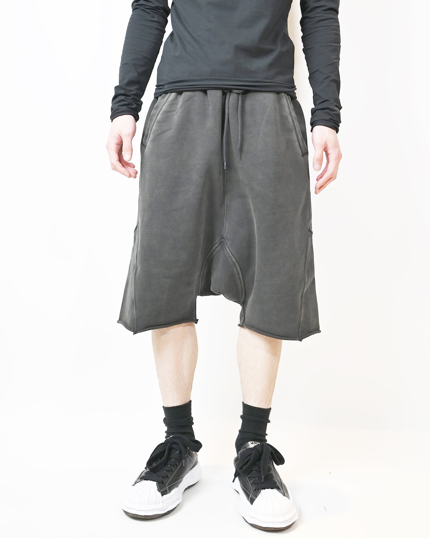 エンタイアスタジオ/HEAVY DROP SHORT/ES2256WB/スウェットショーツ/WASHED BLACK