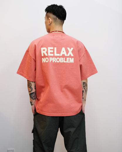 パーフェクトリブス/(RELAX NO PROBLEM) Basic Short Sleeve T Shirts/Tシャツ/Red