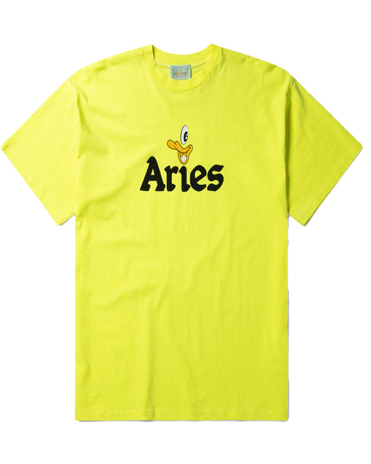 Aries/Aged Aye Duck Fluoro SS Tee/T-shirt/Safety Yellow