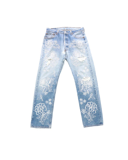 イノセンス/FLORAL DENIM PANTS （全面刺繍）/デニムパンツ/Denim