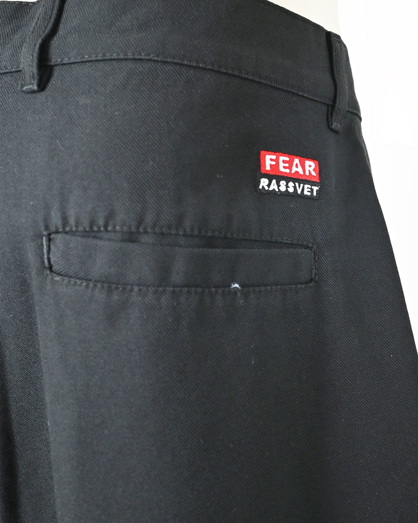 ラスベート/PACC15P004/MEN FEAR WIDE CHINO PANTS WOVEN/チノパンツ/BLACK