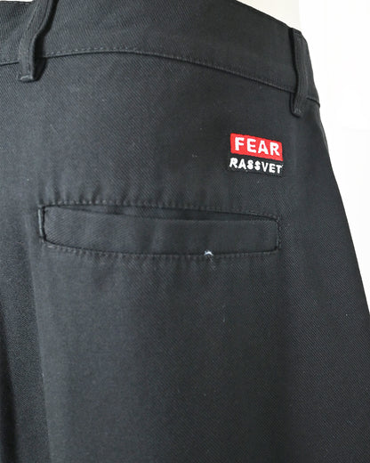 ラスベート/PACC15P004/MEN FEAR WIDE CHINO PANTS WOVEN/チノパンツ/BLACK