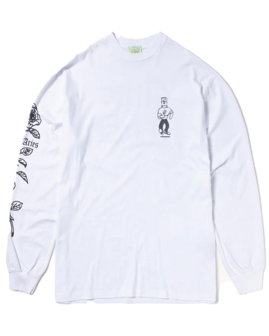 アリーズ/Aries Arose LS Tee /ロングTシャツ/ White