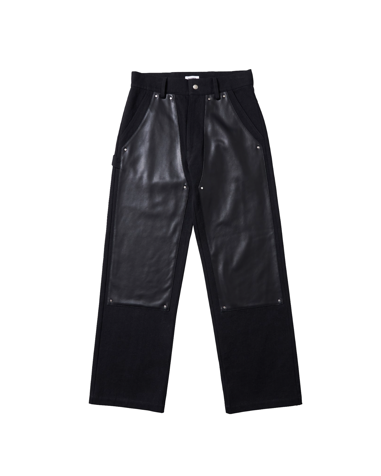 シャーマー／SHM-24SS-503/V-leather Double Knee Pants/パンツ/Black