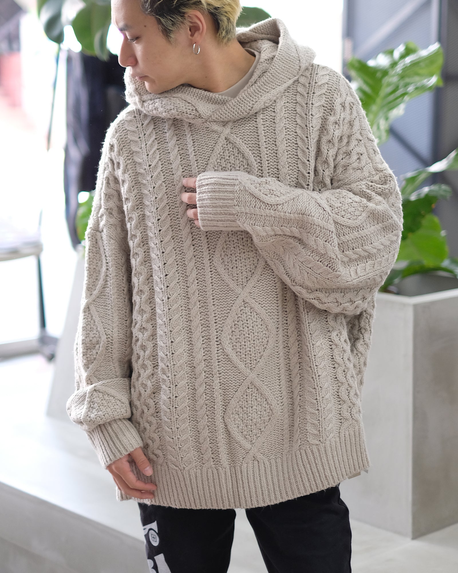 essentials knit pullover ニットパーカーサイズM - パーカー