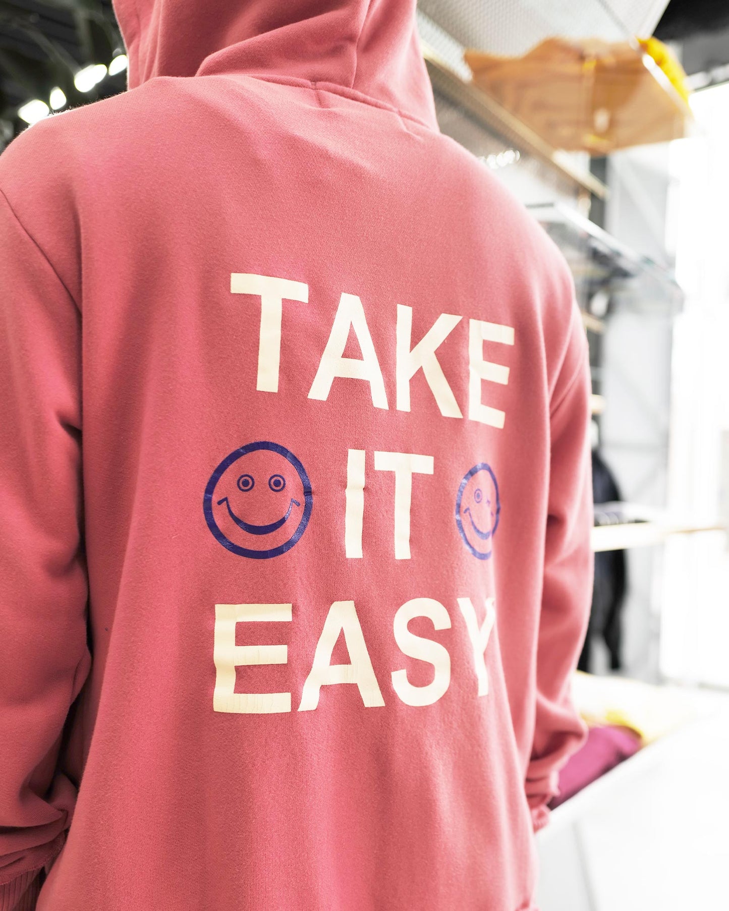 パーフェクトリブス/(adios & TAKE IT EASY)Zip Hoodie/ジップアップパーカー/Red