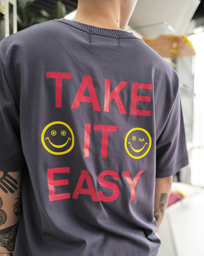 パーフェクトリブス/(SMILE & TAKE IT EASY) Short Sleeve T Shirts/Tシャツ/Navy