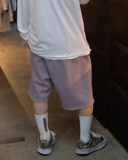 アリーズ/Overdyed melange mini problemo sweatshort/ショーツ/Purple