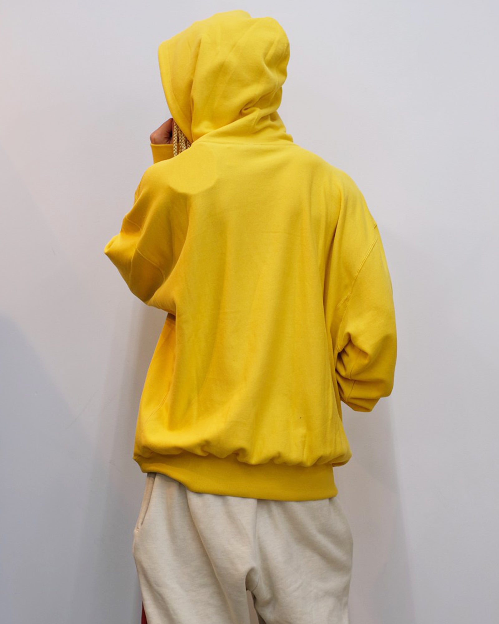 CHENILLE LOGO COTTON HOODIE (Pullover Hoodie) YELLOW