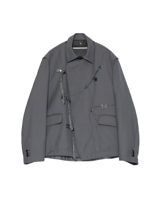 TAM/EDWARDIAN JERKIN JACKET/23A0110/jacket/GREY