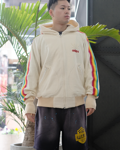 パーフェクトリブス/IMABARI Pilc Zip Hoodie/MALIBU FLEX/ジップアップパーカー/L/White