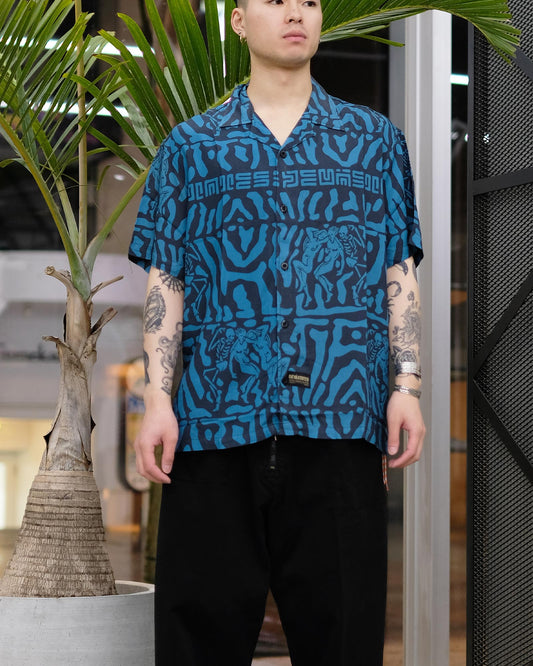 ディーヴァステイツ/Printed Souvenir Shirt - CARVE/シャツ/Blue