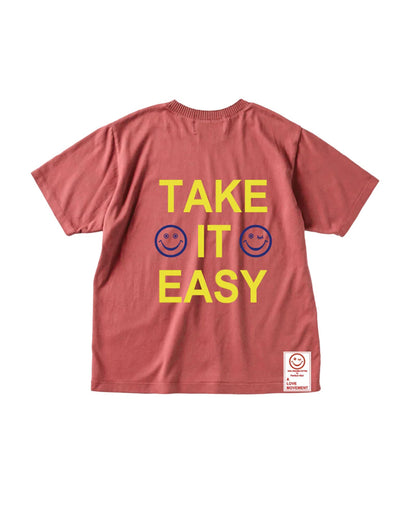 パーフェクトリブス/(SMILE & TAKE IT EASY) Short Sleeve T Shirts/Tシャツ/Red