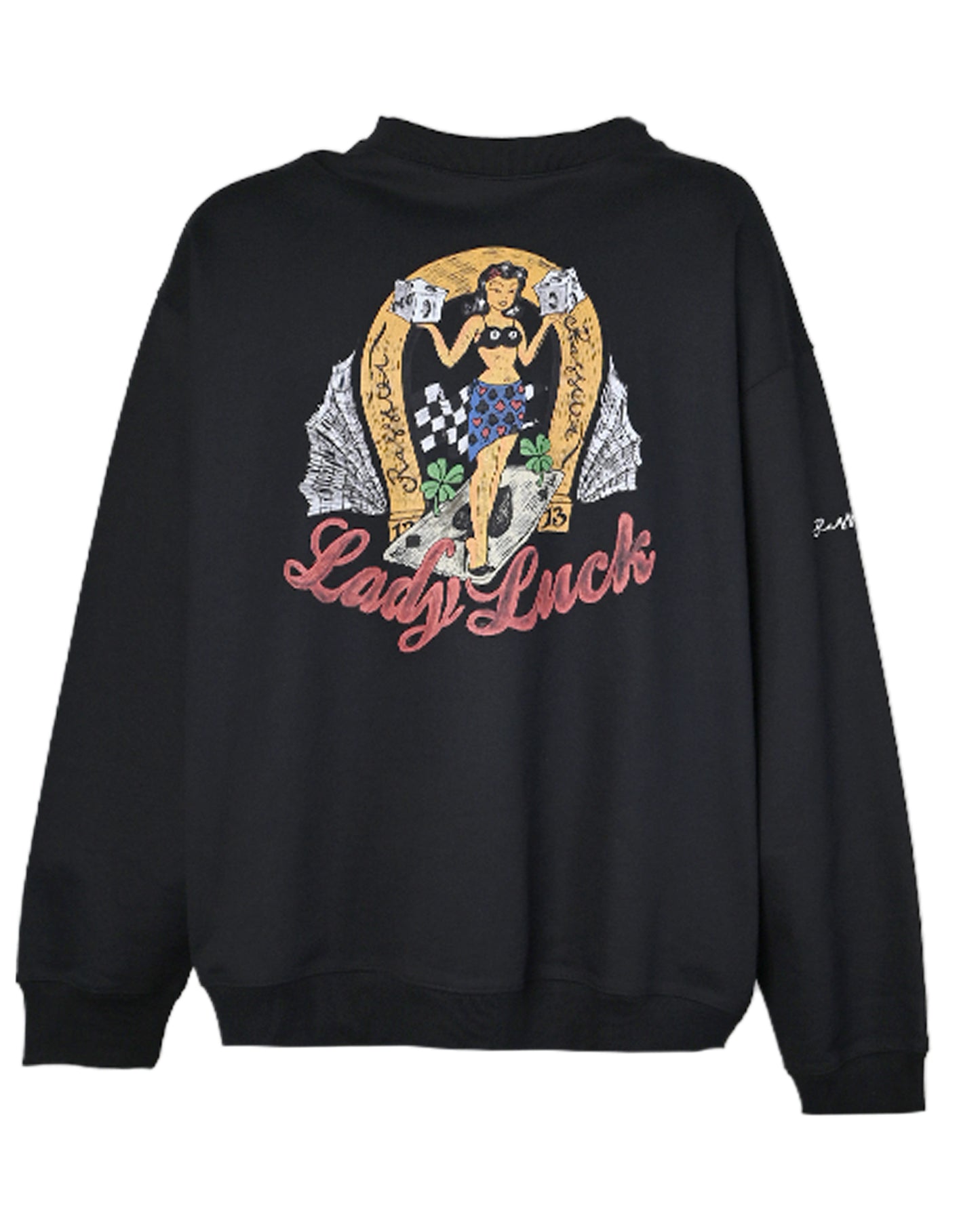 ラスベート/LADY LUCK CREWNECK SWEATSHIRT K/スウェット/Black