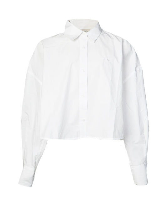 カルバンクライン/J224585/A-CROPPED FASHIION SHIRT/シャツ/WHITE