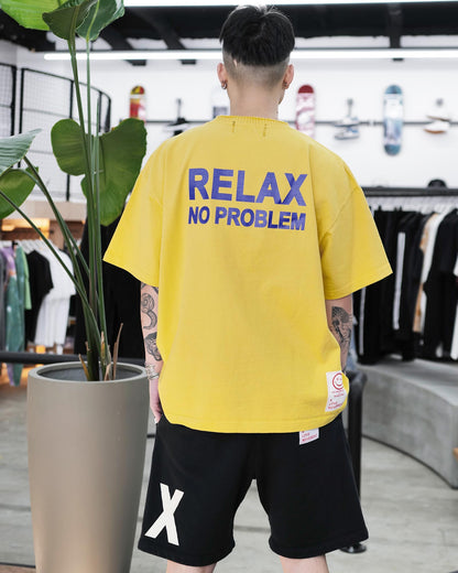 パーフェクトリブス/(RELAX NO PROBLEM) Basic Short Sleeve T Shirts/Tシャツ/Yellow
