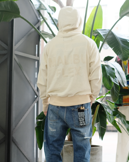 パーフェクトリブス/IMABARI Pilc Zip Hoodie/MALIBU FLEX/ジップアップパーカー/M/White