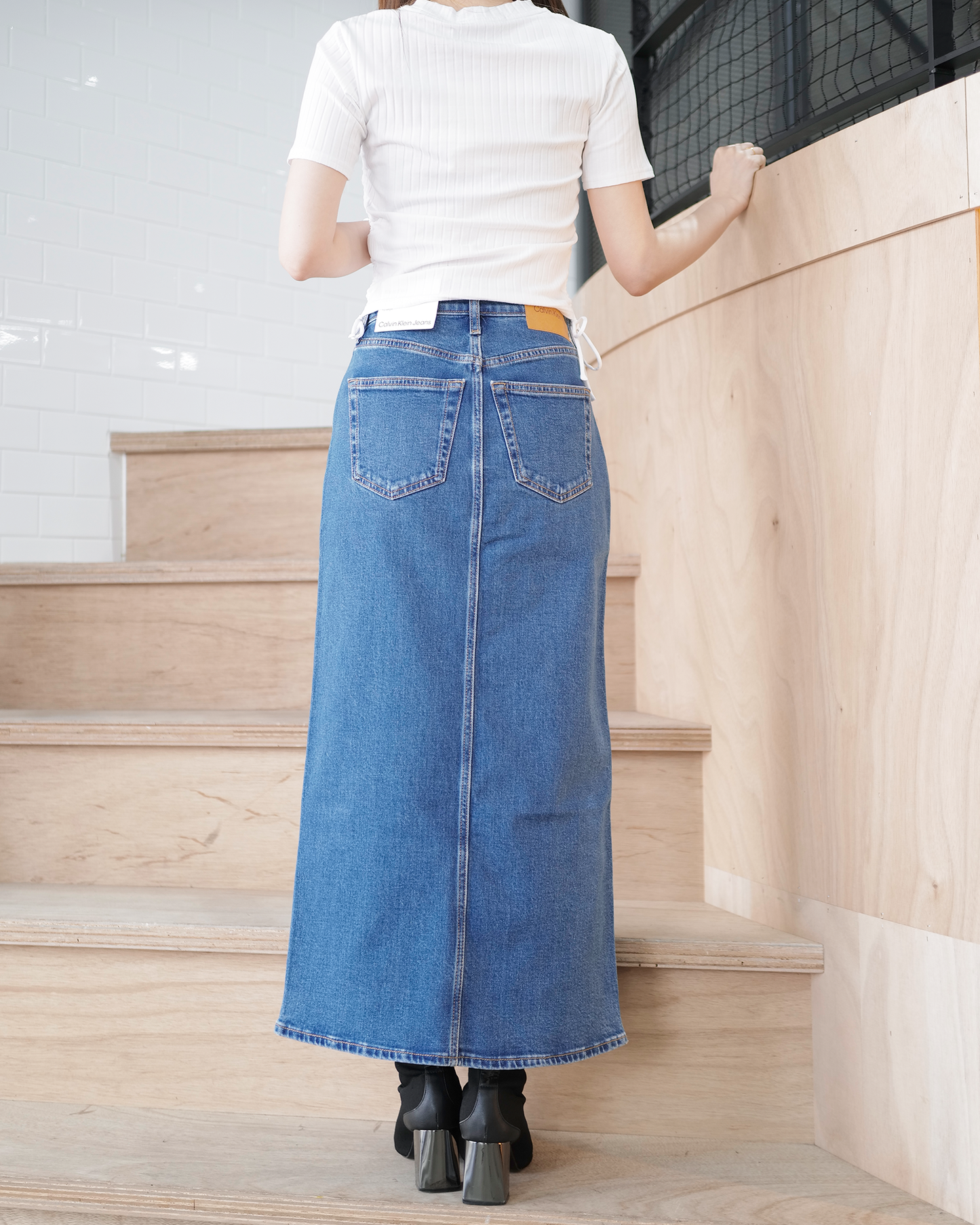 カルバンクライン/DENIM MAXI SKIRT/ロングスカート/Denim