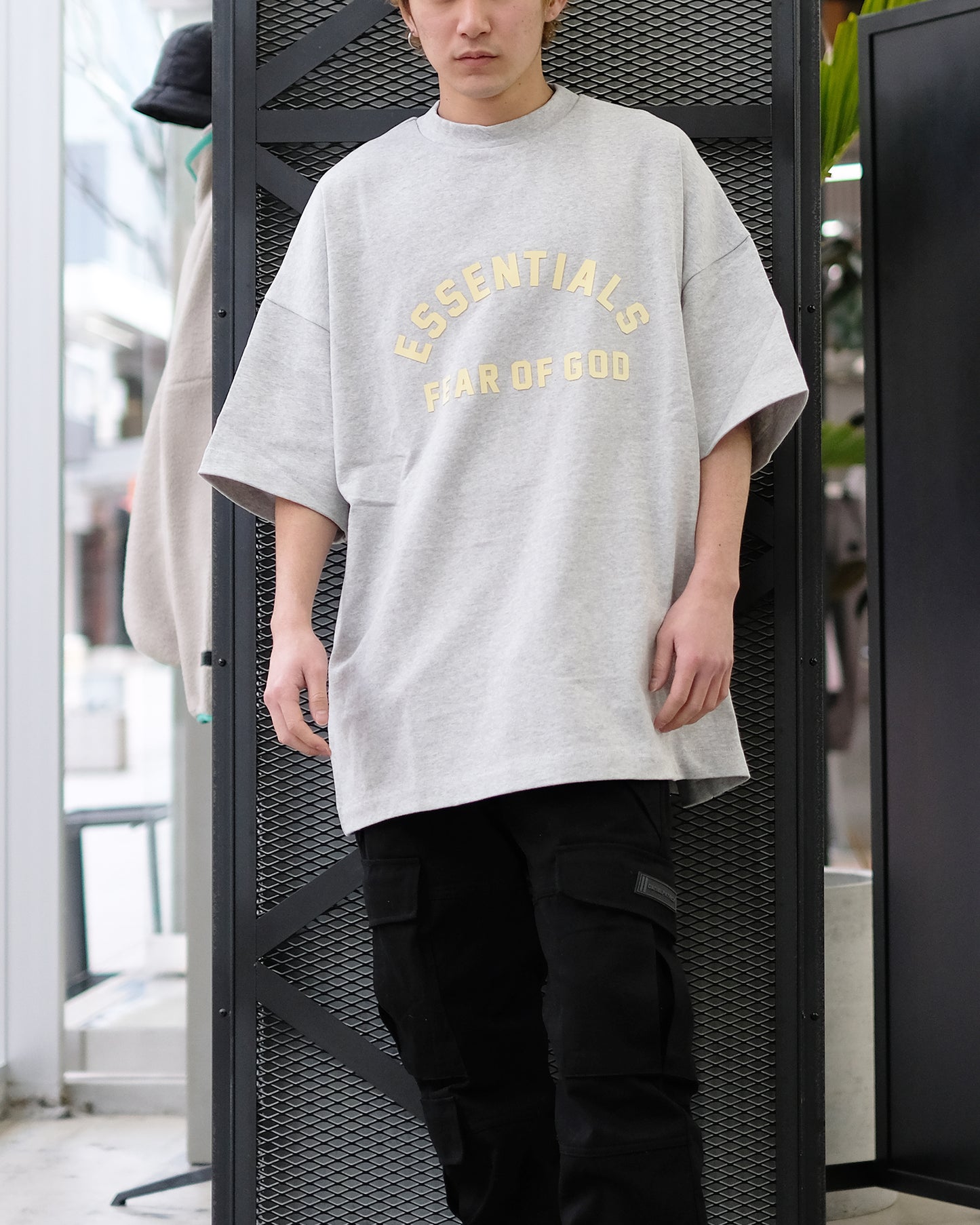 エッセンシャルズ/CREWNECK T-SHIRT/125SP242006F/Tシャツ/LIGHT HEATHER GREY