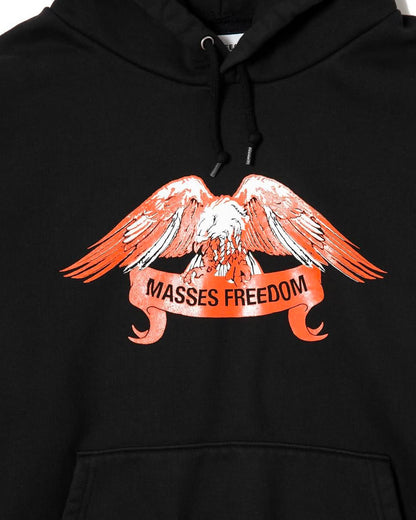 マシス/1242057024/SWEAT HOODED FREEDOM WASH/プルオーバーパーカー/BLACK