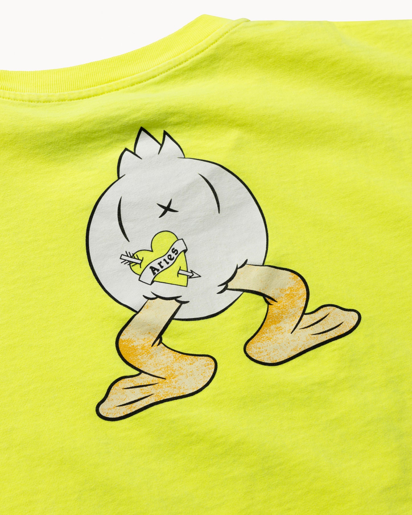 アリーズ/Aged Aye Duck Fluoro SS Tee/Tシャツ/ Safety Yellow