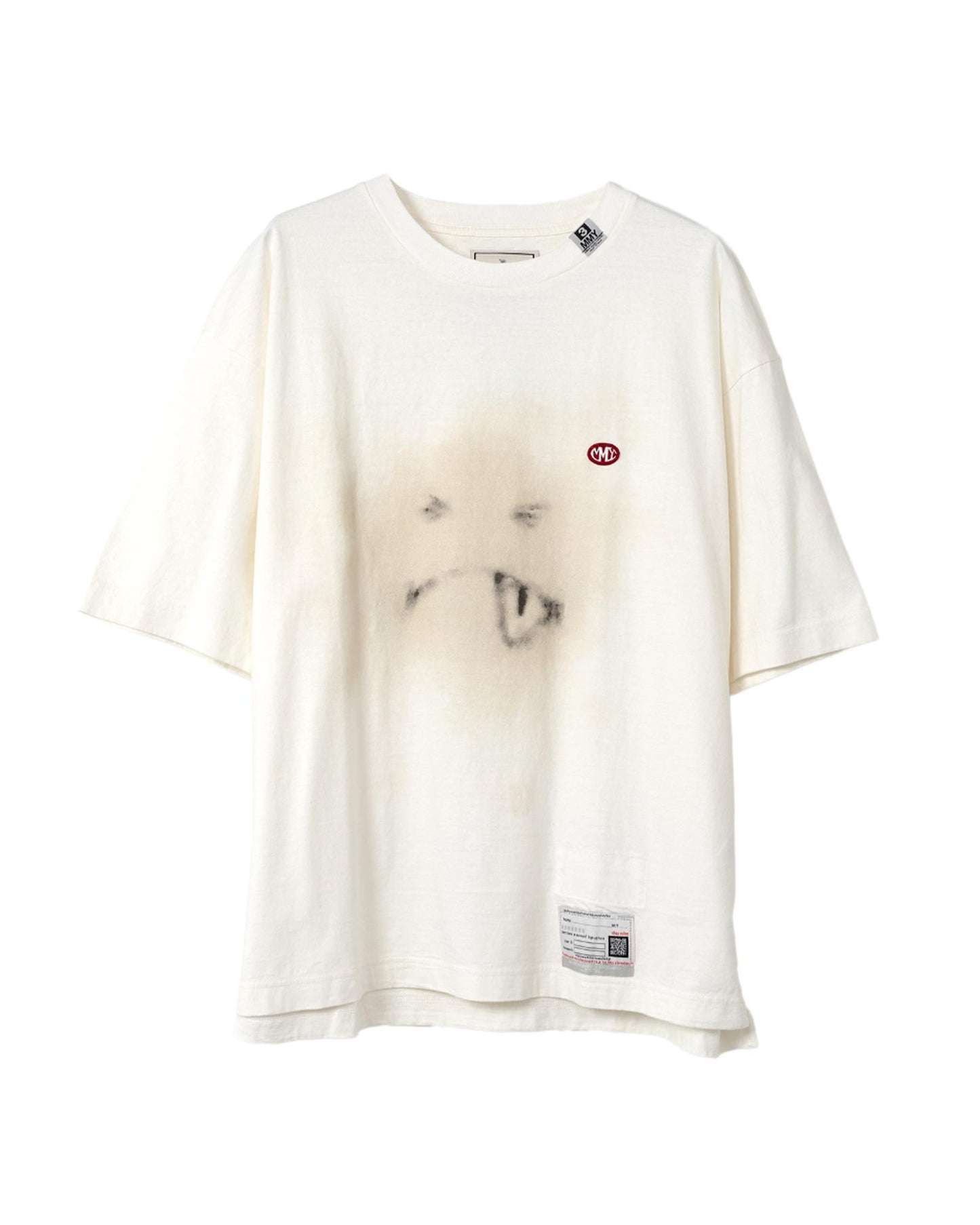 ミハラヤスヒロ/smily face printedT2/A12TS661Tシャツ/WHITE