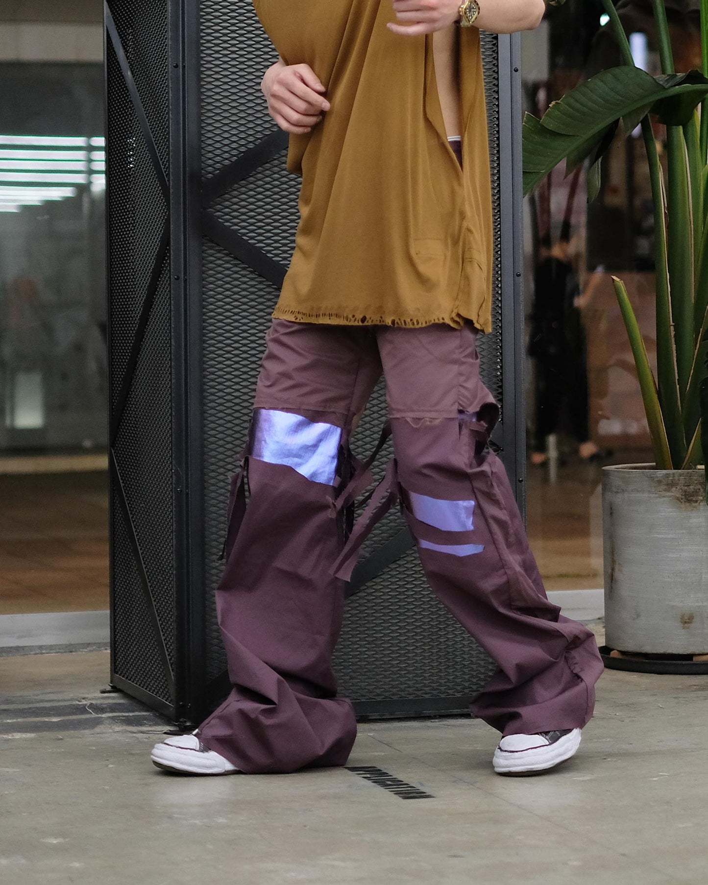 スワンプゴッド/WIDE SLASH PANTS/パンツ/32/BORDEAUX