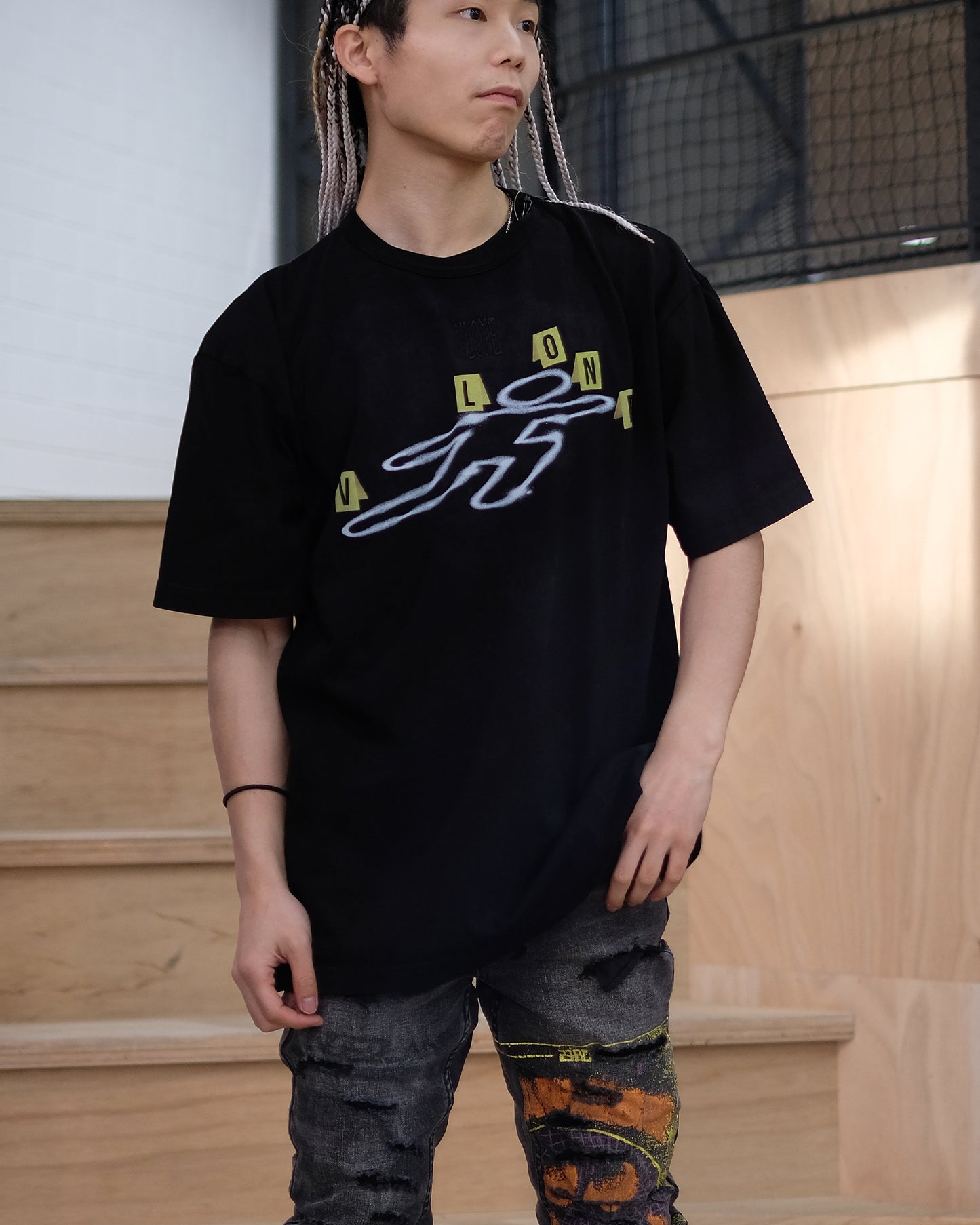 ヴィーローン/DONT-BODYYOURSELF-T-SHIRT /Tシャツ/Black