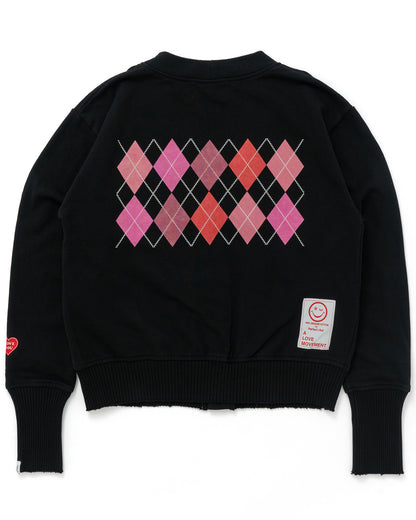 パーフェクトリブス/PR4340112A/(ADIOS) BASIC SWEAT CARDIGAN/カーディガン/BLACK