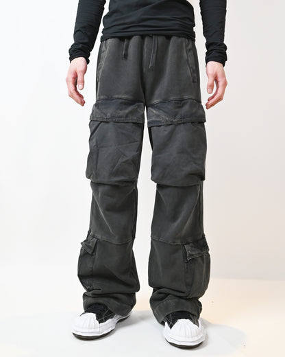 エンタイアスタジオ/UTILITY SWEATS/ES2341WB/スウェットカーゴパンツ/WASHED BLACK