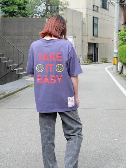 パーフェクトリブス/(SMILE & TAKE IT EASY) Short Sleeve T Shirts/Tシャツ/Navy