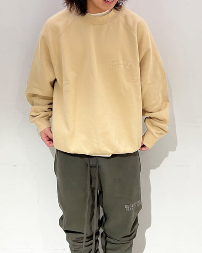 エッセンシャルズ/ESSENTIALS CREWNECK SWEATSHIRT/192BT222044F/スウェット/SAND