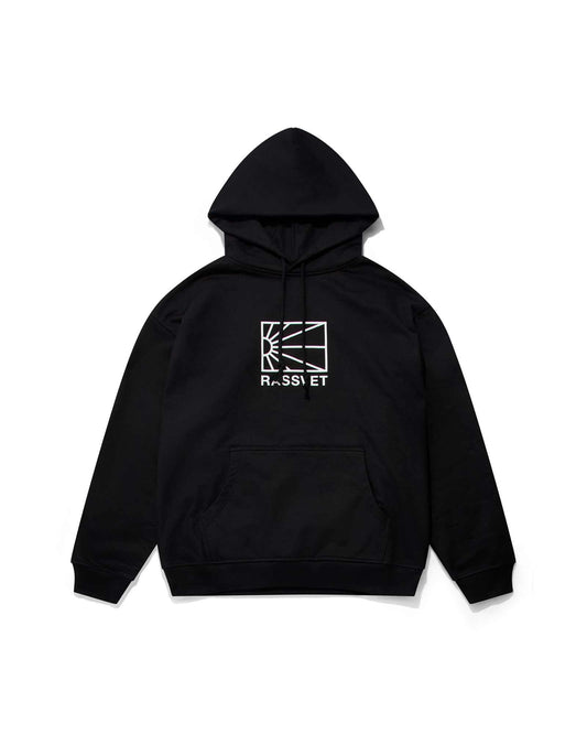 ラスベート/Men logo hoodie knit/プルオーバーパーカー/Black