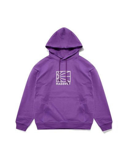 ラスベート/Men logo hoodie knit/プルオーバーパーカー/Purple