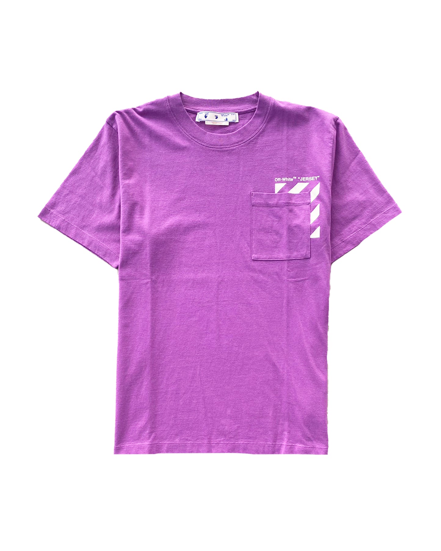 オフホワイト/Diag pkt slim s/s tee/Tシャツ/Purple
