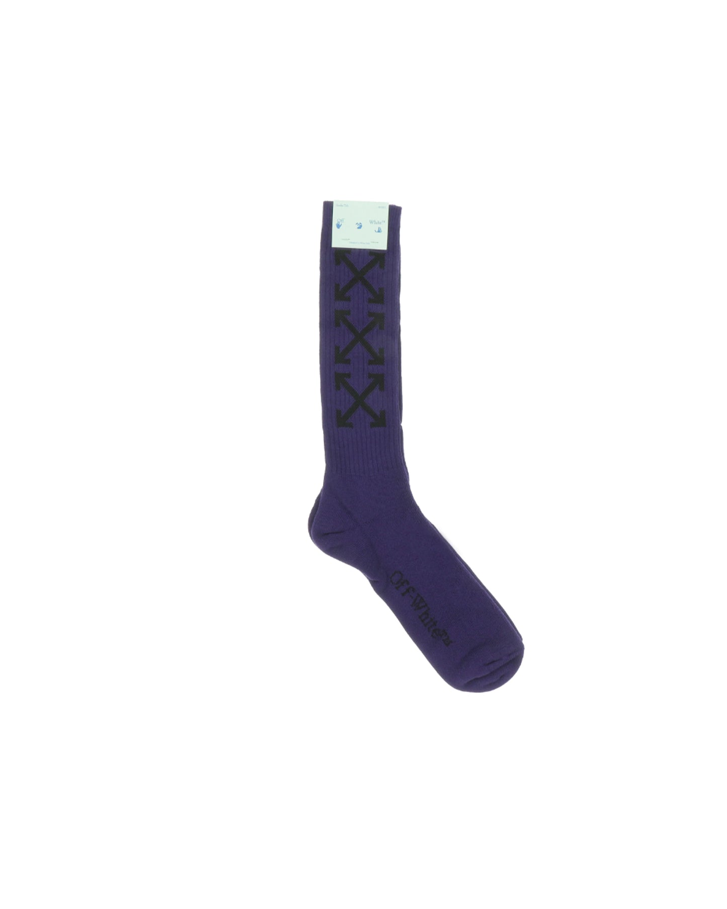 オフホワイト/Arrow bookish medium socks/ソックス/Purple Black