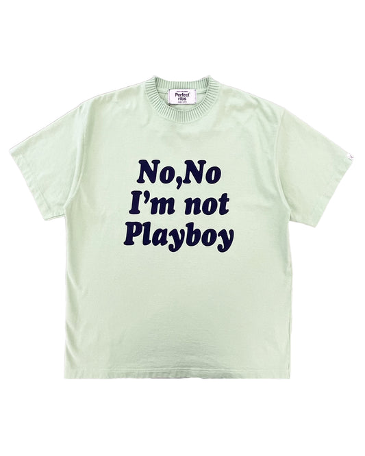 Basic short sleeve t shirt no,no i'm not playboy