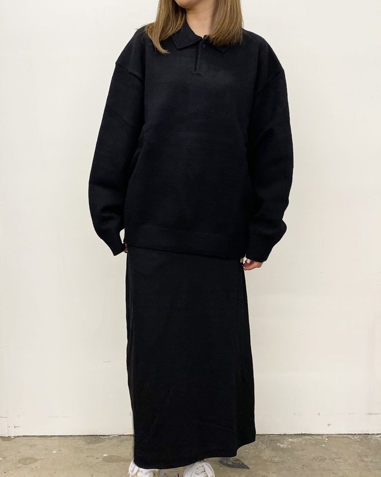 KNIT POLO(ニットポロ) Jet Black