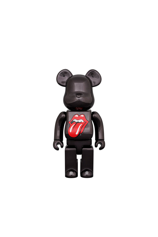 BE@RBRICK The Rolling Stones Lips &amp; Tongue BLACK CHROME Ver. 1000% (The Rolling Stones)